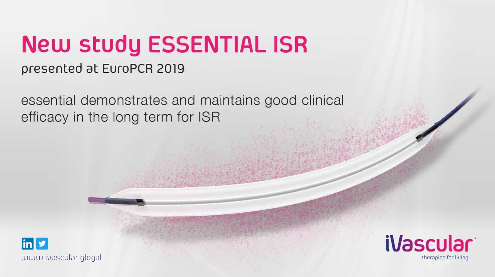 Nuevo estudio en ISR con DCB essential presentado en EuroPCR 2019
